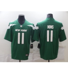 Men's New York Jets #11 Denzel Mims Green Nike Leopard Jersey
