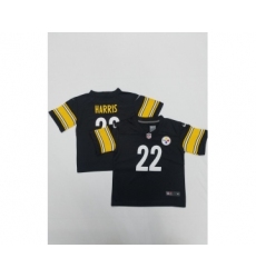 Toddlers Pittsburgh Steelers #22 Najee Harris Black 2022 Vapor Untouchable Stitched NFL Nike Throwback Limited Jersey
