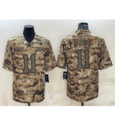 Men's Dallas Cowboys #11 Micah Parsons Camo Salute To Service Stitched Jersey