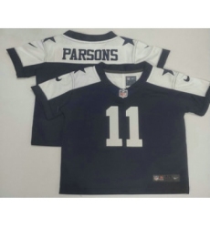Toddler Dallas Cowboys #11 Micah Parsons Blue Thanksgiving Vapor Limited Stitched Jersey