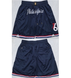 Men's Philadelphia 76ers Navy Shorts (Run Small)