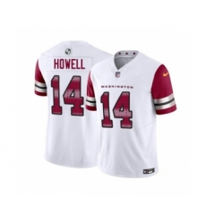 Men's Nike Washington Commanders #14 Sam Howell White 2023 F.U.S.E. Vapor Limited Football Stitched Jersey