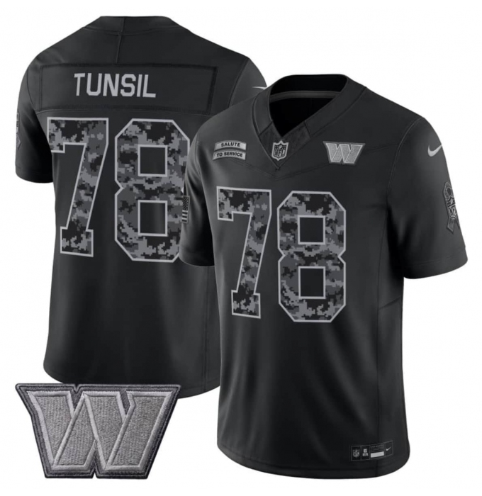 Men's Washington Commanders #78 Laremy Tunsil Black F.U.S.E. 2026 Salute to Service Limited Football Stitched Jersey