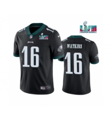 Men's Philadelphia Eagles #16 Quez Watkins Black Super Bowl LVII Vapor Untouchable Limited Stitched Jersey