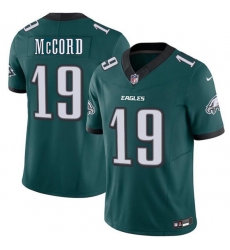 Men's Philadelphia Eagles #19 Kyle McCord Green 2025 Draft New F.U.S.E. Vapor Untouchable Limited Football Stitched Jersey