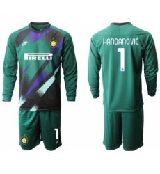 2020-21 Inter Milan Dark green goalkeeper 1# HANDANOVIC long sleeve soccer jerseys