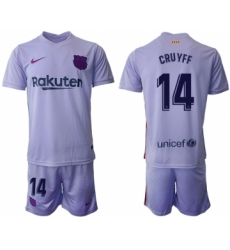 Men 2021-2022 Club Barcelona away purple 14 Soccer Jerseys