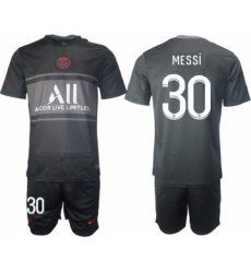 Men 2021-2022 Club Paris St German Second away black 30 Soccer Jersey