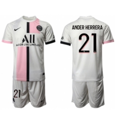 Men 2021-2022 Club Paris St German away white 21 Soccer Jersey