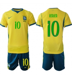 Men's Brazil #10 KAKA National Team FIFA x World Cup 2026 Home On Field Jersey