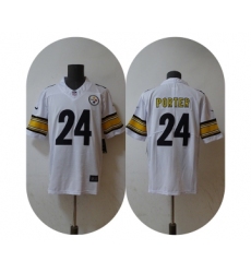Men's Pittsburgh Steelers #24 Joey Porter Jr. White 2023 Draft Vapor Untouchable Limited Stitched Jersey