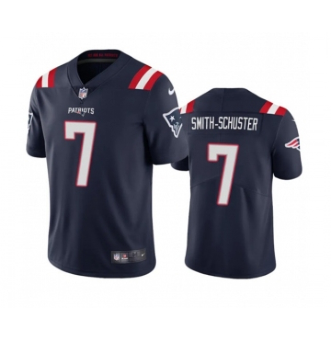 Men's New England Patriots #7 JuJu Smith-Schuster Navy Vapor Untouchable Stitched Football Jersey
