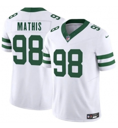 Men's New York Jets #98 Phidarian Mathis White 2025 F.U.S.E. Vapor Untouchable Limited Football Stitched Jersey
