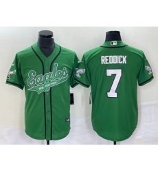 Men's Nike Philadelphia Eagles #7 Haason Reddick Green Cool Base Stitched Baseball Jersey