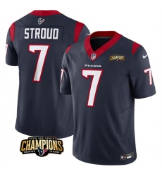 Men's Houston Texans #7 C.J. Stroud Navy 2023 F.U.S.E. AFC South Champions Vapor Untouchable Limited Football Stitched Jersey