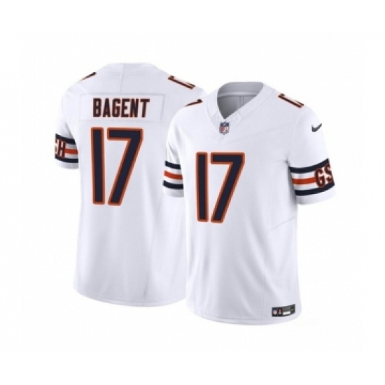 Men's Nike Chicago Bears #17 Tyson Bagent White 2023 F.U.S.E. Vapor Untouchable Limited Football Stitched Jersey Men's Nike Chicago Bears #17 Tyson Bagent White 2023 F.U.S.E. Vapor Untouchable Limited Football Stitched Jersey