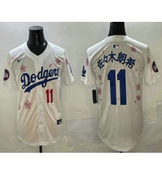 Men's Los Angeles Dodgers #11 佐々木朗希 White Japanese 2025 Tokyo Series Limited Jersey