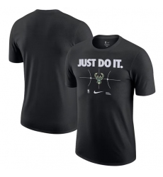Men's Milwaukee Bucks Black Just Do It T-Shirt