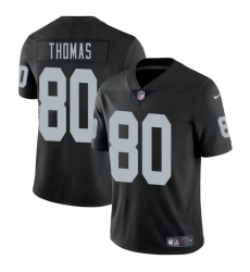 Men's Las Vegas Raiders #80 Ian Thomas Black 2025 Vapor Football Stitched Jersey