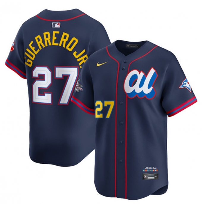Men's American League #27 Vladimir Guerrero Jr. Navy 2025 All-Star Edition Limited Stitched Baseball Jersey