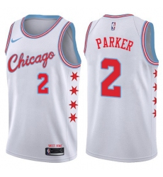 Women's Nike Chicago Bulls #2 Jabari Parker Swingman White NBA Jersey - City Edition