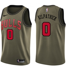 Youth Nike Chicago Bulls #0 Sean Kilpatrick Swingman Green Salute to Service NBA Jersey