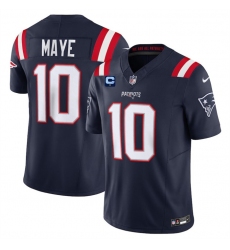 Men's New England Patriots #10 Drake Maye Navy 2025 F.U.S.E. With 1-Star C Vapor Limited Stitched Football Jersey