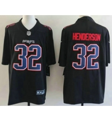 Men's New England Patriots #32 TreVeyon Henderson Limited Black Fashion Vapor Jersey