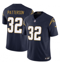 Men's Los Angeles Chargers #32 Jaret Patterson Navy 2025 F.U.S.E. Alternate Vapor Limited Football Stitched Jersey