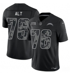 Men's Los Angeles Chargers #76 Joe Alt Black 2026 F.U.S.E. Salute to Service Limited Football Stitched Jersey