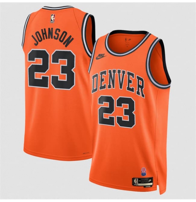Men's Denver Nuggets #23 Cameron Johnson Orange 2026-27Classic Edition Stitched Basketball Jersey
