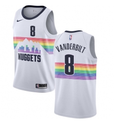 Men's Nike Denver Nuggets #8 Jarred Vanderbilt Swingman White NBA Jersey - City Edition