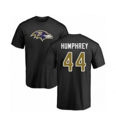 Football Baltimore Ravens #44 Marlon Humphrey Black Name & Number Logo T-Shirt