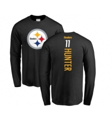 Football Pittsburgh Steelers #11 Justin Hunter Black Backer Long Sleeve T-Shirt
