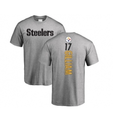 Football Pittsburgh Steelers #17 Joe Gilliam Ash Backer T-Shirt