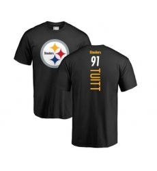 Football Pittsburgh Steelers #91 Stephon Tuitt Black Backer T-Shirt