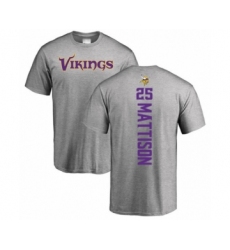 Football Minnesota Vikings #25 Alexander Mattison Ash Backer T-Shirt