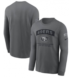 Men's San Francisco 49ers Gray 2026 Salute to Service Long Sleeve T-Shirt