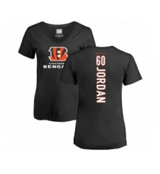 Football Women's Cincinnati Bengals #60 Michael Jordan Black Backer T-Shirt