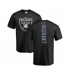 Football Oakland Raiders #19 Ryan Grant Black Backer T-Shirt