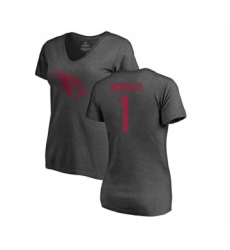 Football Women's Arizona Cardinals #1 Kyler Murray Ash One Color T-Shirt