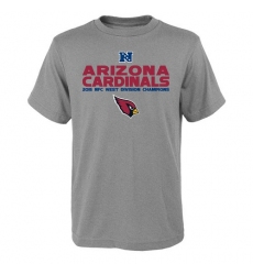 NFL Men Arizona Cardinals Heather Gray 2015 NFC West Division Champions Next Level T-Shirt