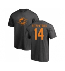 Football Miami Dolphins #14 Ryan Fitzpatrick Ash One Color T-Shirt