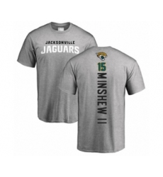 Football Jacksonville Jaguars #15 Gardner Minshew II Ash Backer T-Shirt