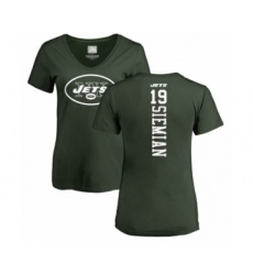 Football Women's New York Jets #19 Trevor Siemian Green Backer T-Shirt