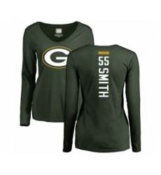 Football Green Bay Packers #55 Za'Darius Smith Green Name & Number Logo T-Shirt