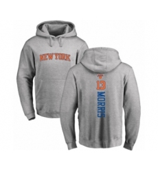 Basketball New York Knicks #13 Marcus Morris Ash Backer Pullover Hoodie