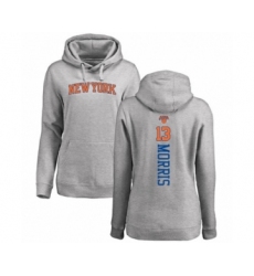 Basketball Women's New York Knicks #13 Marcus Morris Ash Backer Pullover Hoodie