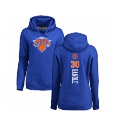 Basketball Women's New York Knicks #30 Julius Randle Royal Blue Backer Pullover Hoodie