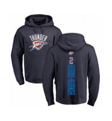 Basketball Oklahoma City Thunder #2 Shai Gilgeous-Alexander Navy Blue Backer Pullover Hoodie